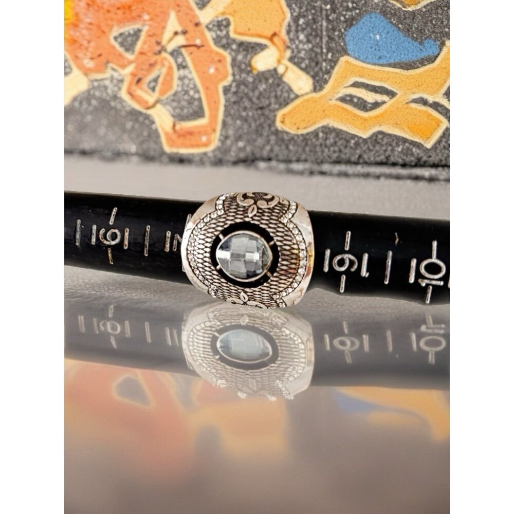 Brighton Love Padlock Ring, Silver Finish, Swarovski Crystals J61982 Size 8 - Picture 10 of 10